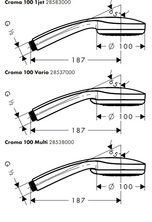 hansgrohe-28583000-Croma-100-Hand-Showers-FIG-2