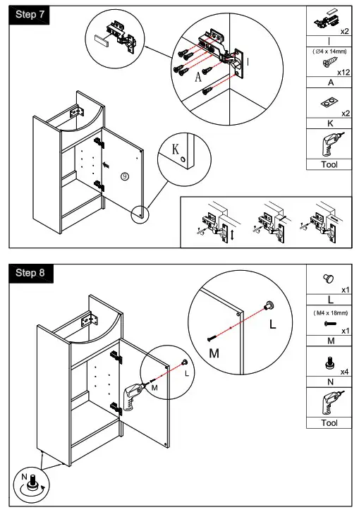 ARTCHIRLY JimsMaison Unbranded FUNKOL Tileon G-BVB02218PLO Freestanding Bathroom Vanity - fig 6
