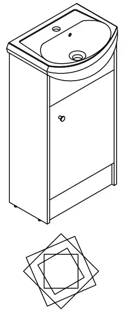 ARTCHIRLY JimsMaison Unbranded FUNKOL Tileon G-BVB02218PLO Freestanding Bathroom Vanity