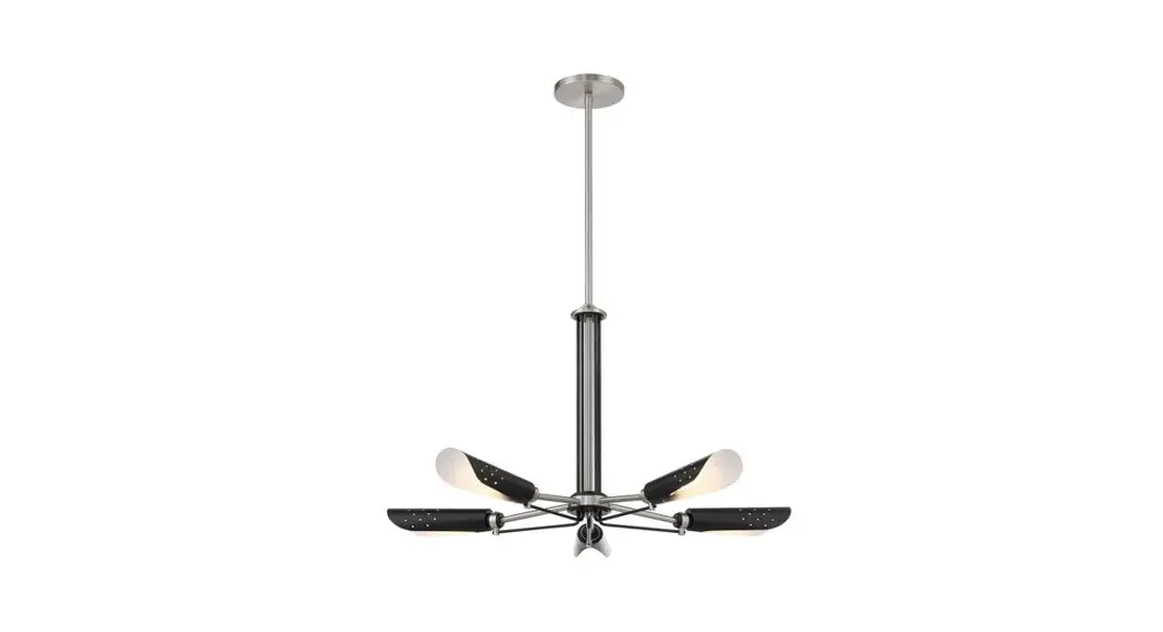 George Kovacs P1695-691 Turbine 5 Light Brushed Nickel And Coal Chandelier Instruction Manual