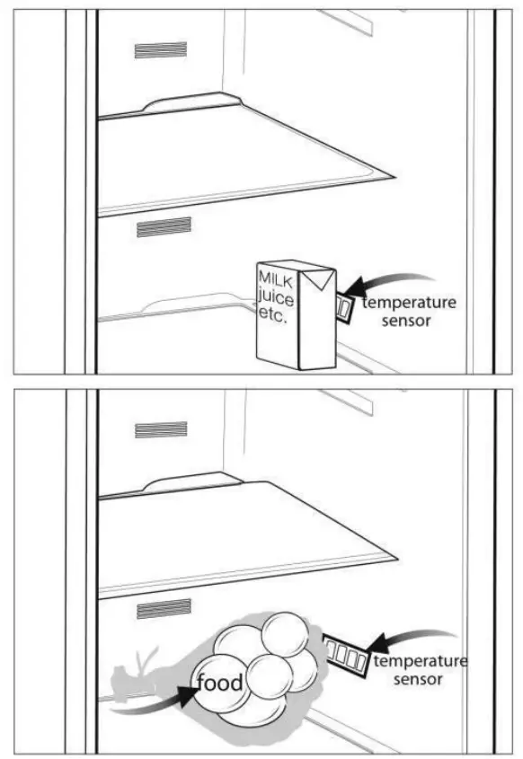 beko KG105 Refrigerator Freezer - hot foods