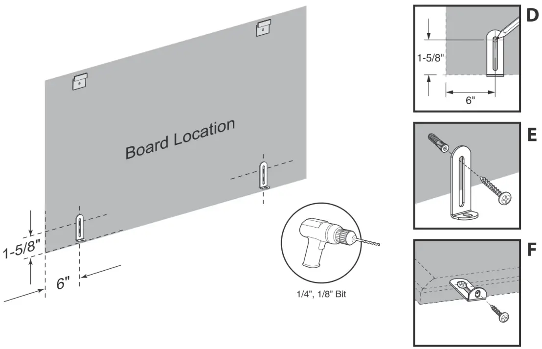 quartet Dry Erase and Bulletin Board - Mounting Instructions 4