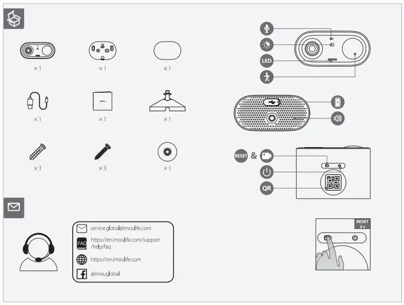 Imou IPC-B32N-V2 IP camera User Manual - What's in the box