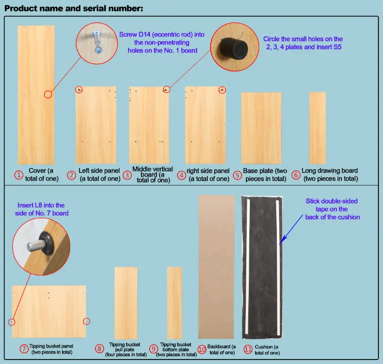 GOODITEMMALL HXD0017K1 Shoe Bench with Flip Drawer and Padded Seat Cushion - fig 1