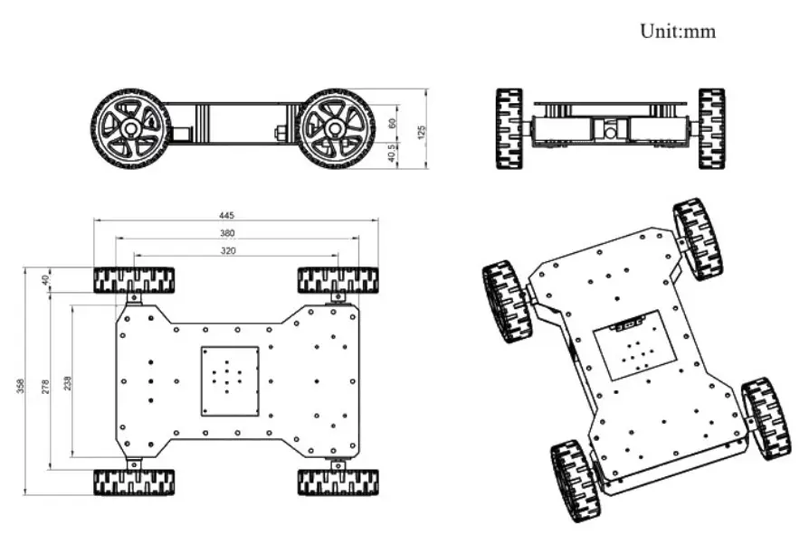 ROBOWORKS A1 Rosbot Autonomous Ground Vehicles - DIAGRAM