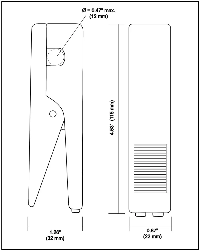 AEMC MN185 AC Current Probe - DRAWING