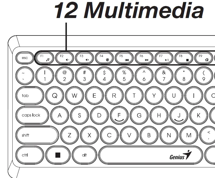 Genius Q200 Stylish Multimedia Keyboard 1