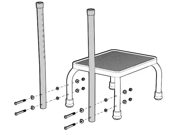 REDGUM B68SH Step with Handrail - ASSEMBLY 3