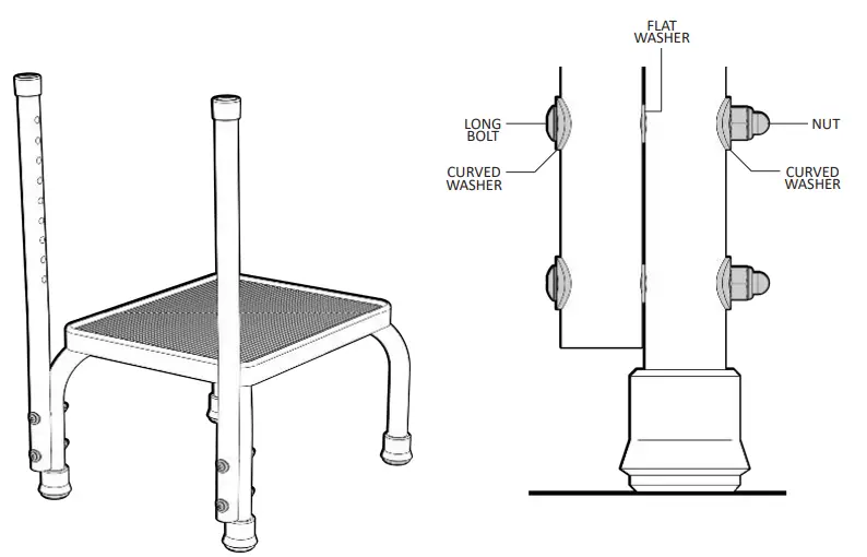 REDGUM B68SH Step with Handrail - ASSEMBLY 4