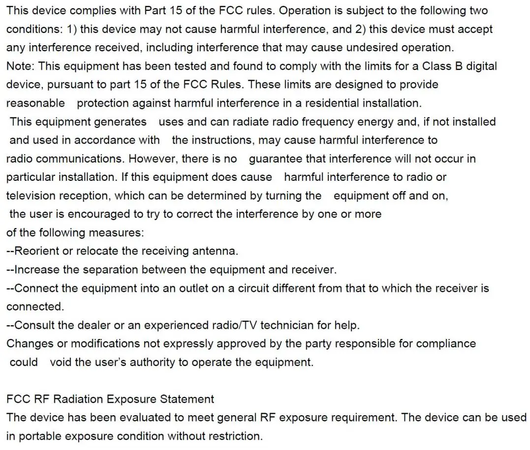 UNBRANDED PJ-2206 Ceiling Fan Remote Control Kit User Manual - FCC Statement