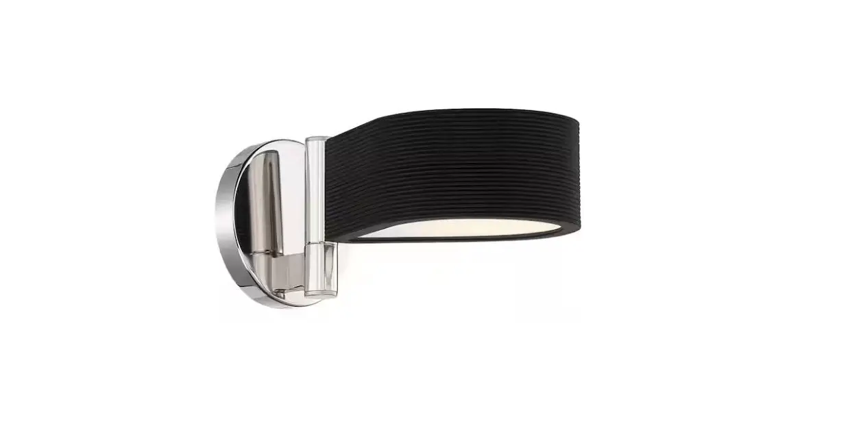 George Kovacs P5341-572-l Side Step 1-light Polished Nickel And Coal Led Wall Sconce With Etched White Diffuser Instruction Manual