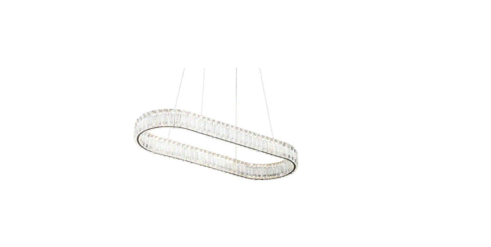 4modernhome Yx-26 1 Light Clear Chrome Unique Integrated Led Chandelier Instruction Manual