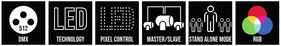 AUDIBAX Thunder Bar 432 Lighting Bar 144 RGB LEDs 80W - Icon