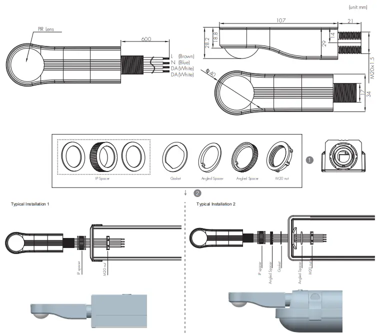 HYTRONIK HCD049 BT DALI PIR Motion Sensor with Bluetooth 5 0 SIG Mesh - fig5