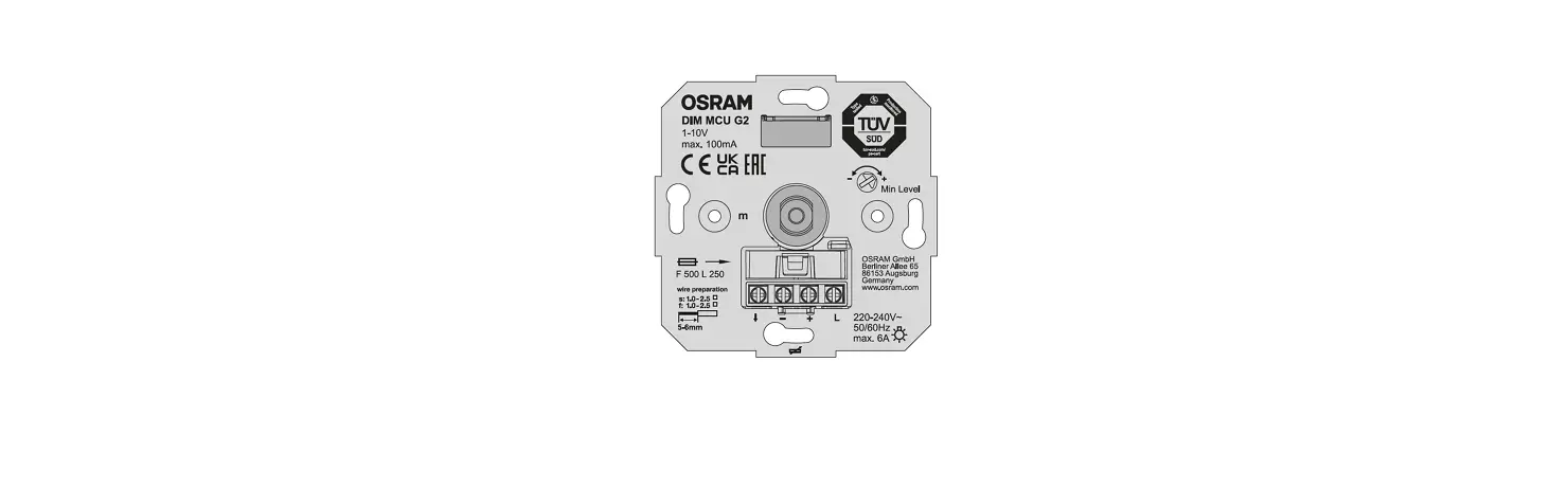 Osram Dim Mcu G2 Control Unit For Manually Dimming Luminaires Owner's Manual
