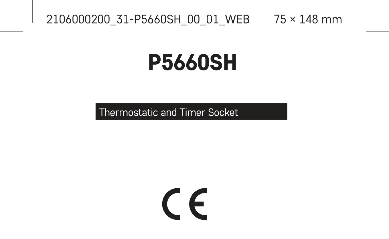 emos P5660SH Thermostatic and Timer Socket User Manual