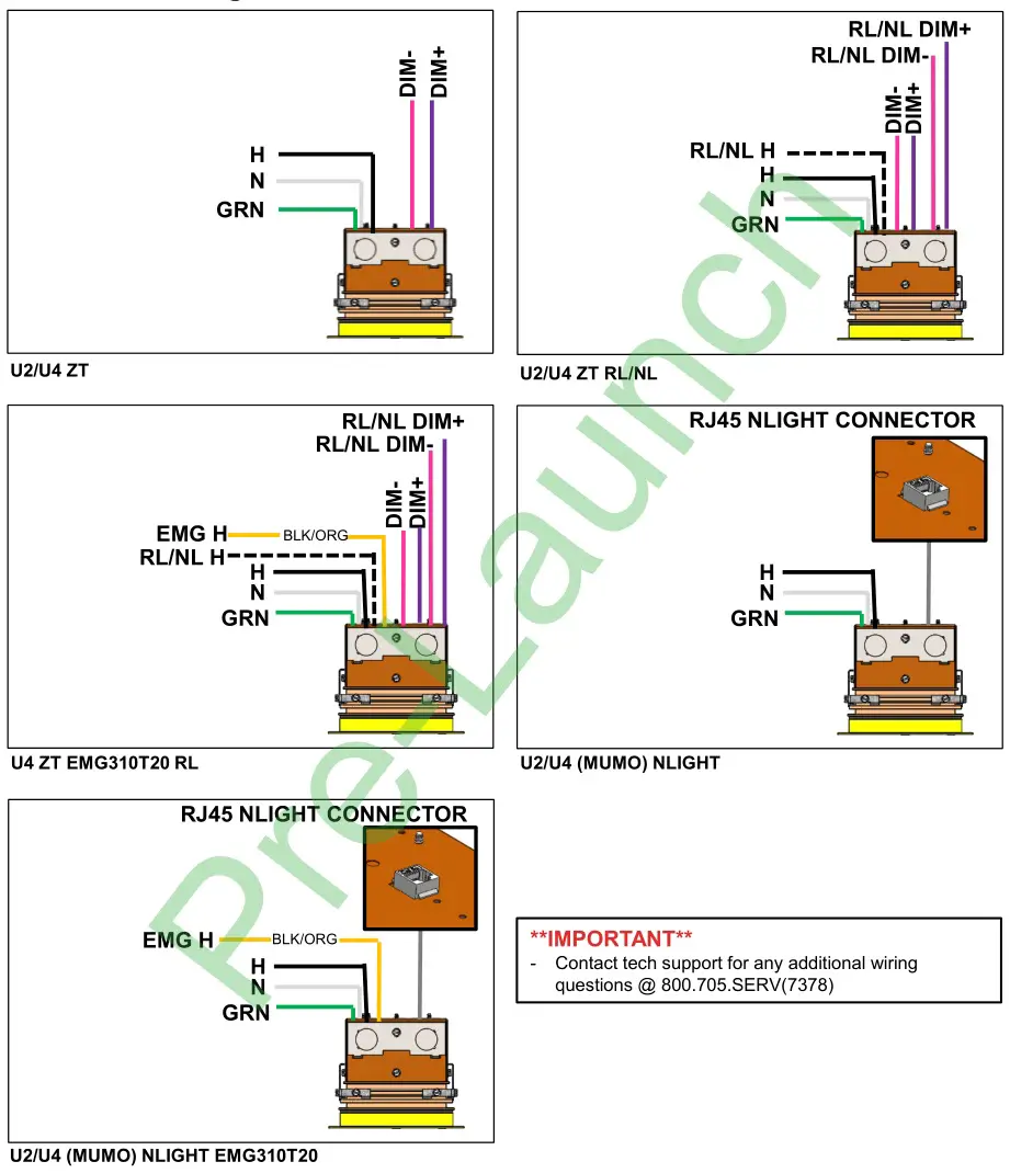 Acuity Brands BHL TUWH Tunable White - Control Wiring
