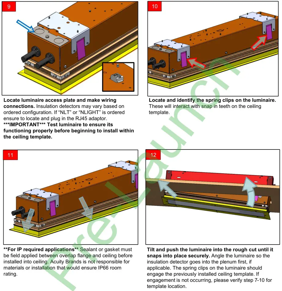 Acuity Brands BHL TUWH Tunable White - Flanged Hard Ceiling Install 3
