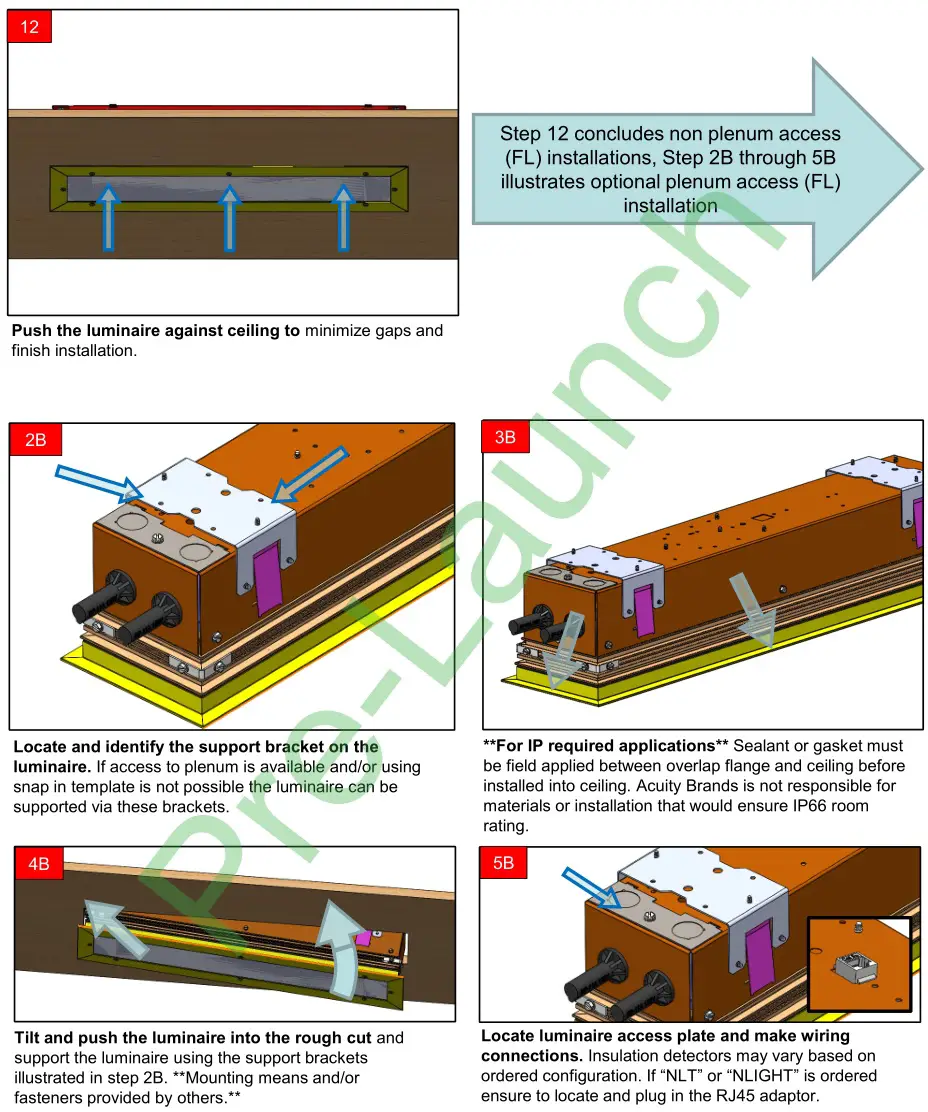 Acuity Brands BHL TUWH Tunable White - Flanged Hard Ceiling Install 4