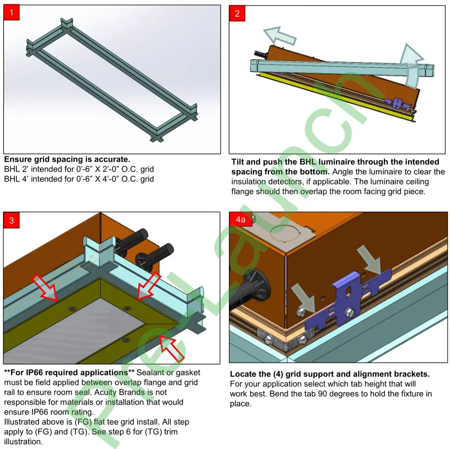 Acuity Brands BHL TUWH Tunable White - Grid Ceiling Install 1