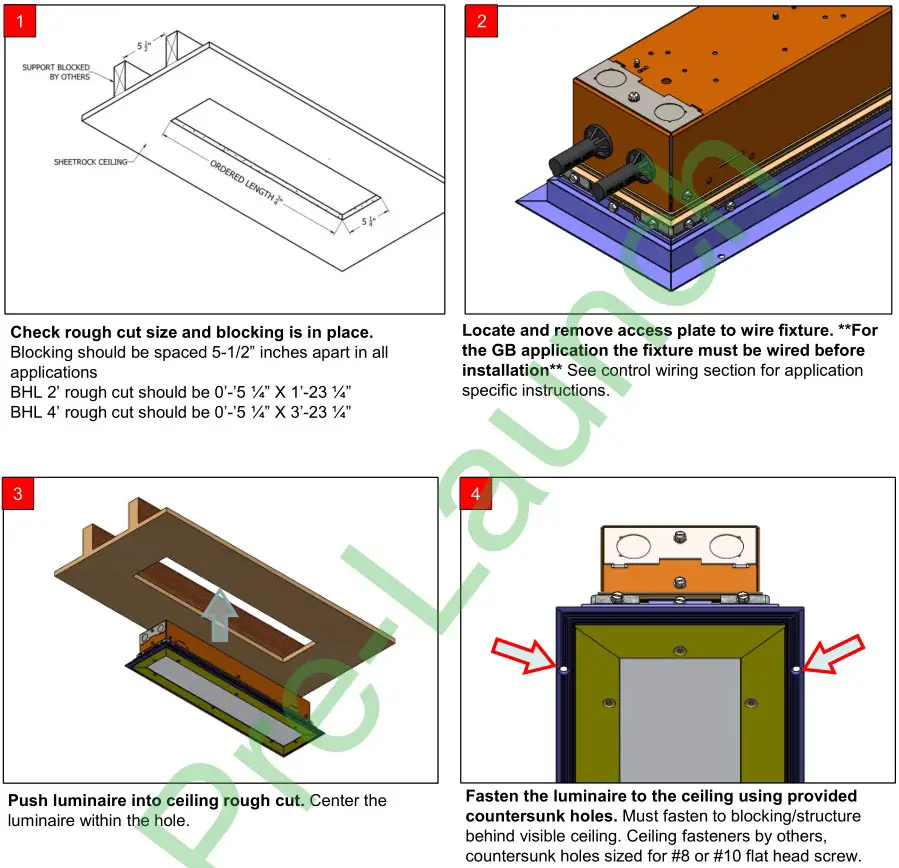 Acuity Brands BHL TUWH Tunable White - Mud in Hard Ceiling Install 1