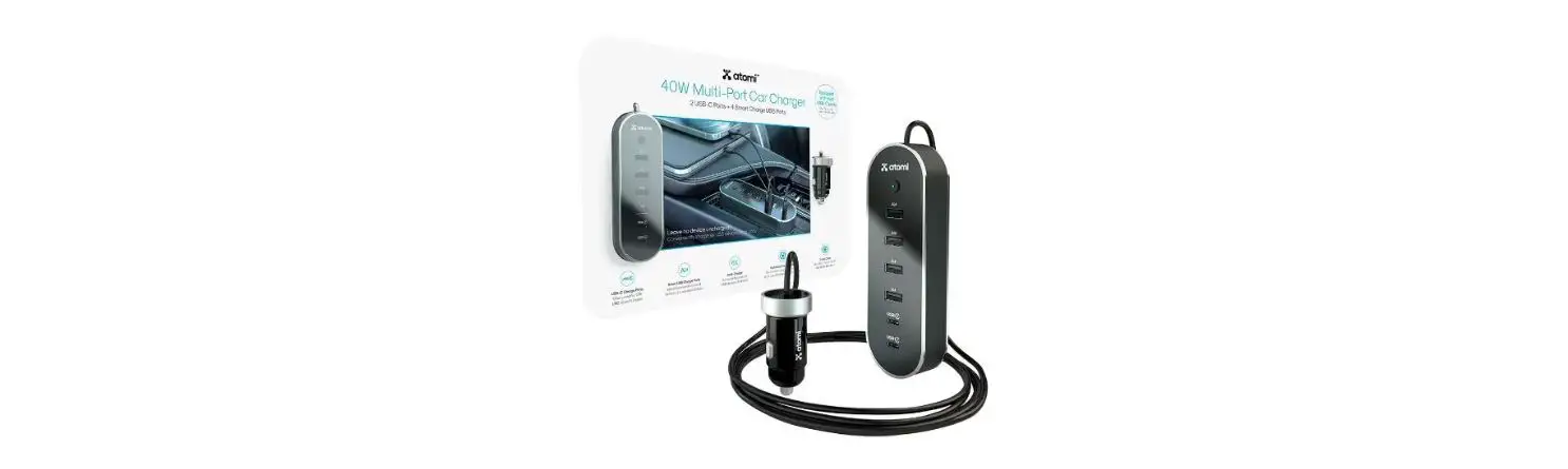 Atomi At1664 40w Multi-port Car Charger User Manual