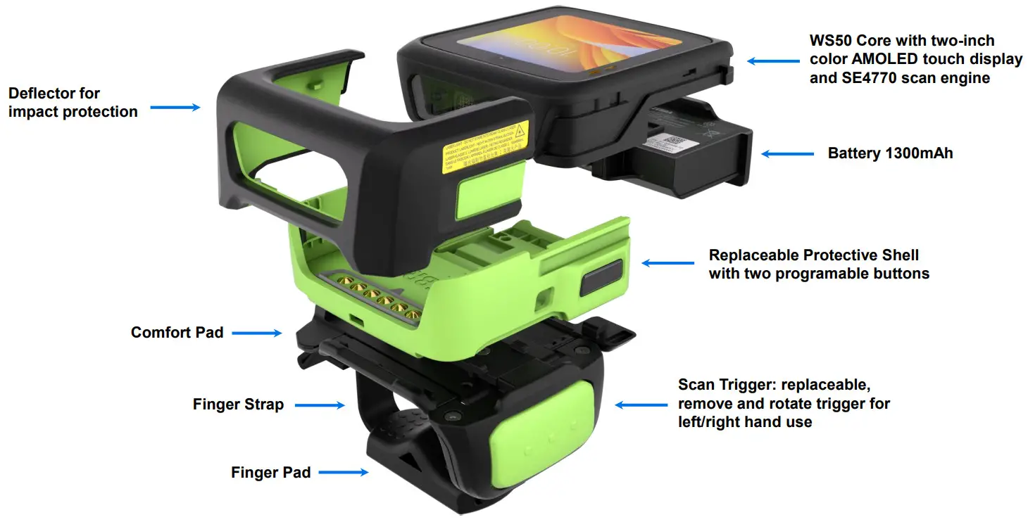 Zebra WS50 Wearable Computer Accessories - Converged Assembly