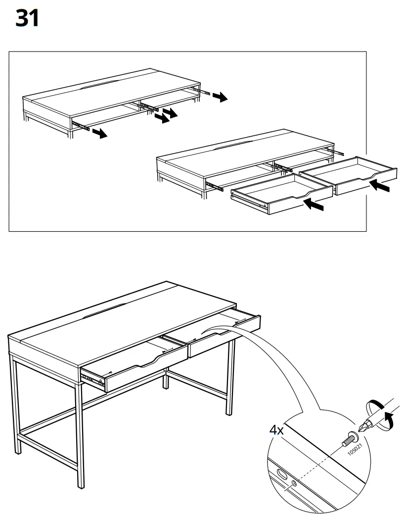 IKEA ALEX Desk - Assembly 18