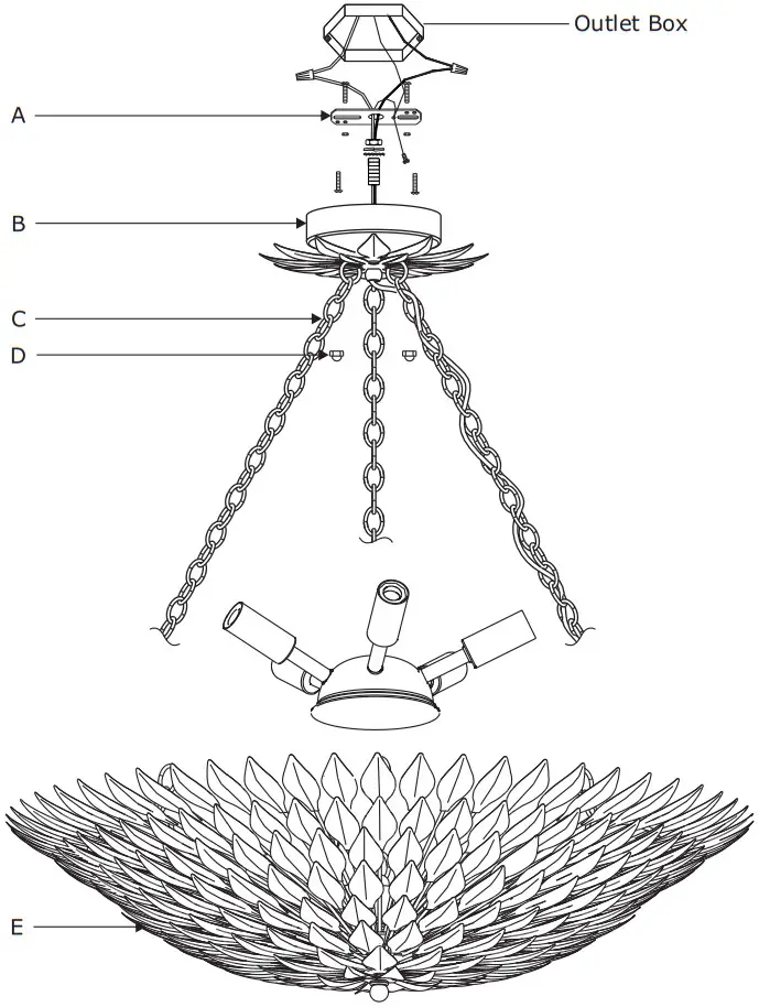 CRYSTORAMA 517 MT Broche 6 Light White Chandelier - PART NUMBER