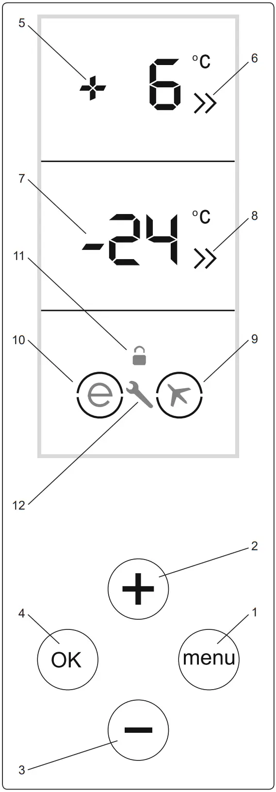 TEKA RBF 78725 Fridge Combi - Control Panel