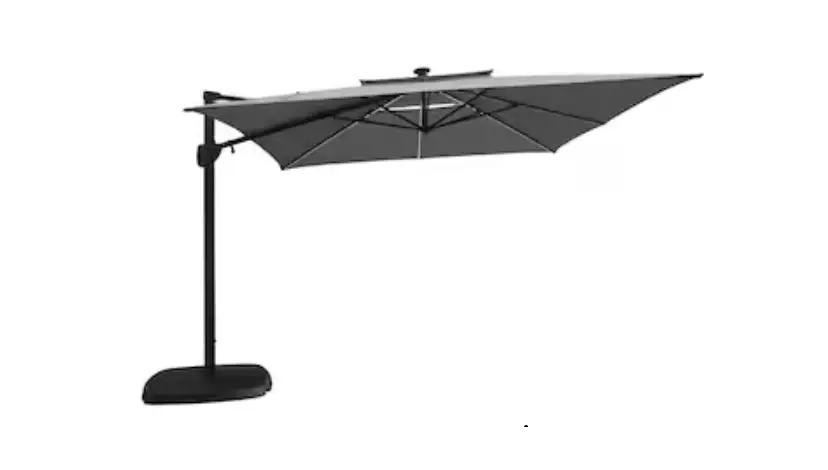 Allen Roth Ag45-elsdt2-30s-ls Gray Solar Powered Cantilever Patio Umbrella User Manual
