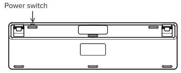 Targus AKB873 EcoSmart Full Size Wireless Keyboard - Power switch