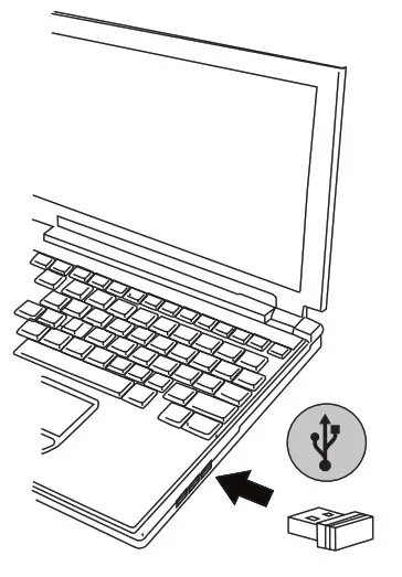 Targus AKB873 EcoSmart Full Size Wireless Keyboard - USB A port