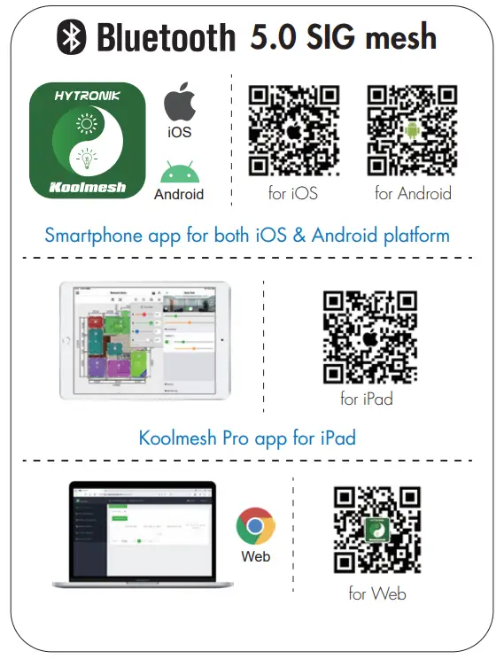 Hytronik HBHC25 PIR Standalone Motion Sensor with Bluetooth 5.0 SIG Mesh - qr