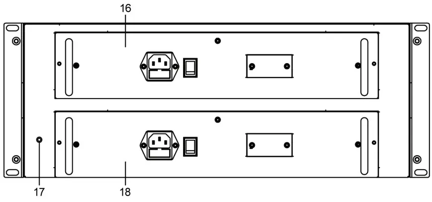 MOXA ICS G7748A Industrial Rackmount Switch - Rear View