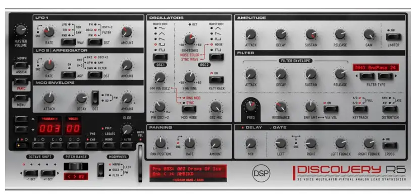 discoDSP Discovery R5 Virtual Analog Synthesizer