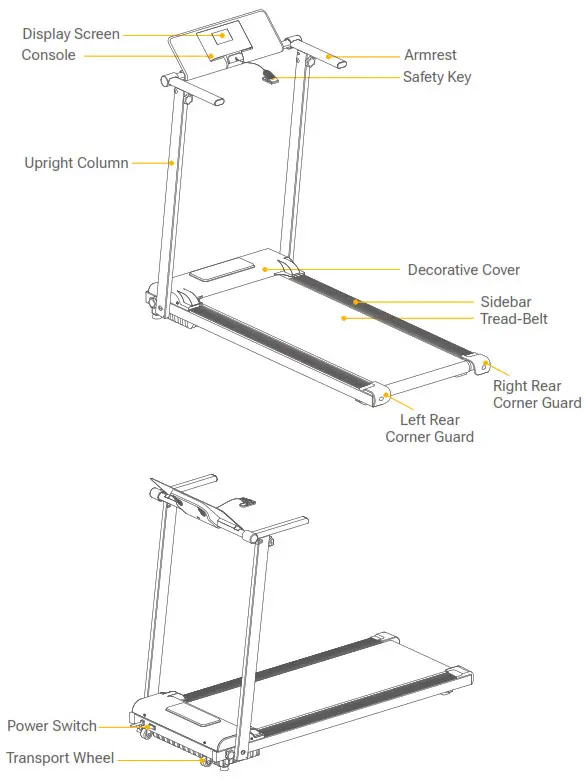 UREVO URTM006 Compact Folding Treadmill -fig2