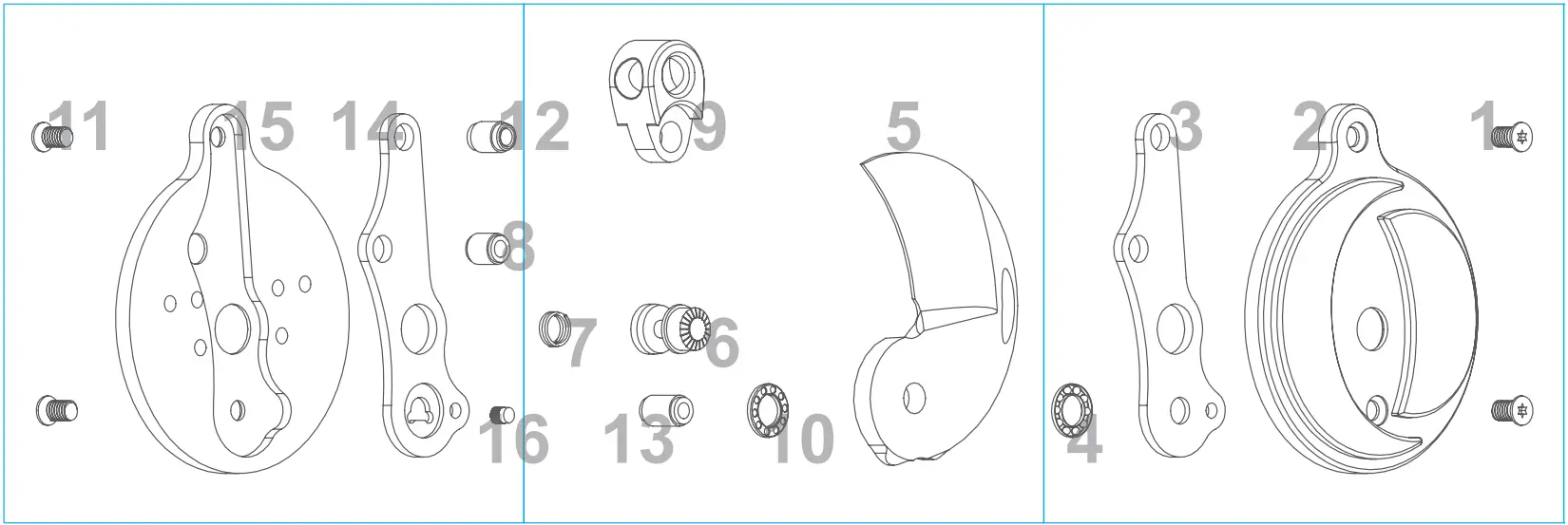 OKNIFE BHQ 138223 Nightclaw Doughnut Scales - Parts