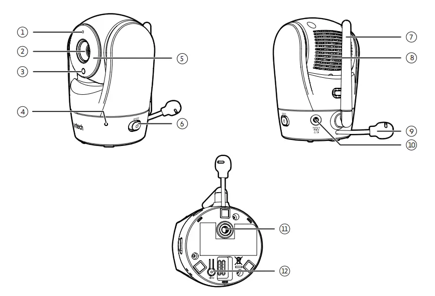 VTech VM919HD Full Colour Pan and Tilt HD Video Monitor - Baby unit