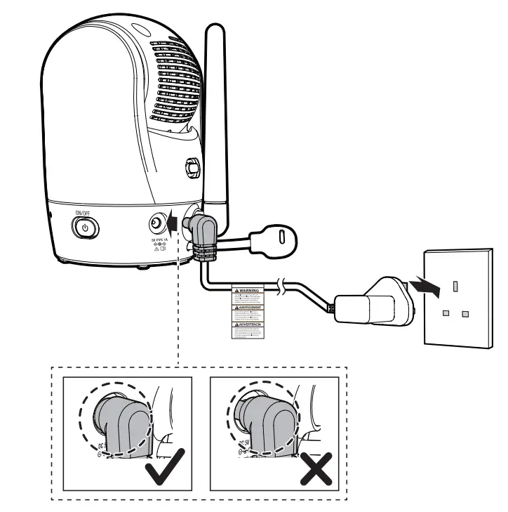 VTech VM919HD Full Colour Pan and Tilt HD Video Monitor - Connect the baby unit