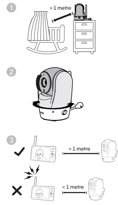 VTech VM919HD Full Colour Pan and Tilt HD Video Monitor - baby monitor 2