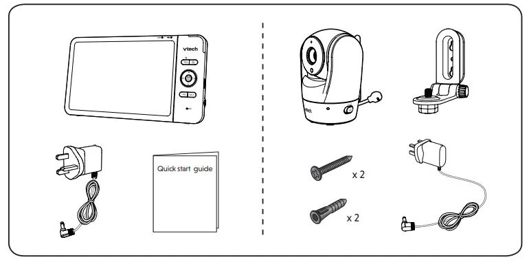 VTech VM919HD Full Colour Pan and Tilt HD Video Monitor - box