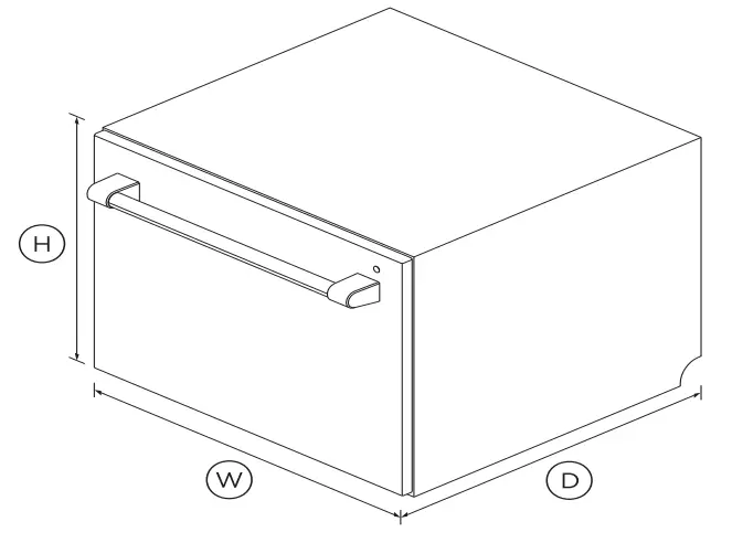 FISHER PAYKEL DD24SV2T9N Single DishDrawer Dishwasher Tall Sanitize - DIMENSIONS