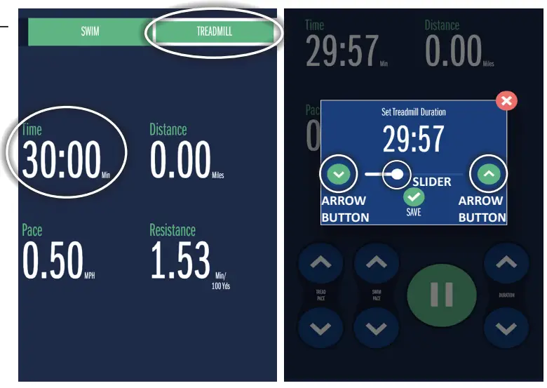 Manual Control Mode (Treadmill)