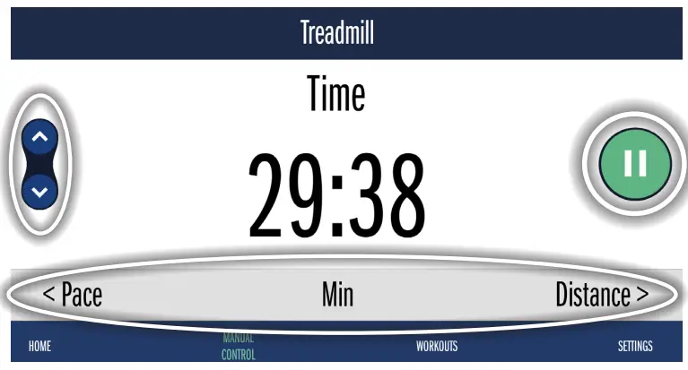 Manual Control Mode (Treadmill)