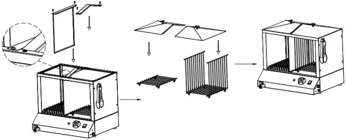 VEVOR SPBWRGRGG-003 Hot Dog Steamer 4b
