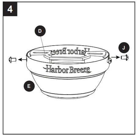 Harbor Breeze 42866 Lindholme Ceiling Fan - bracket screws