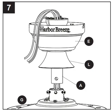 Harbor Breeze 42866 Lindholme Ceiling Fan - motor
