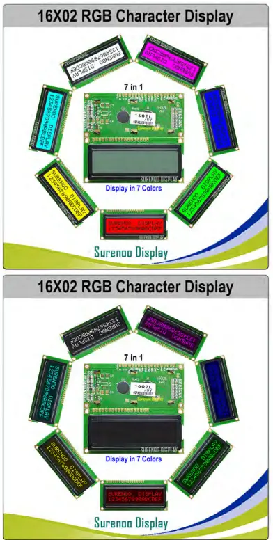 Surenoo SLC1602L Series LCD Module-fig3