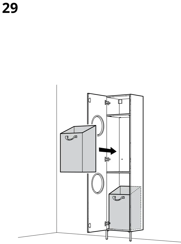 IKEA NYSJON Laundry Cabinet - Assembly 18